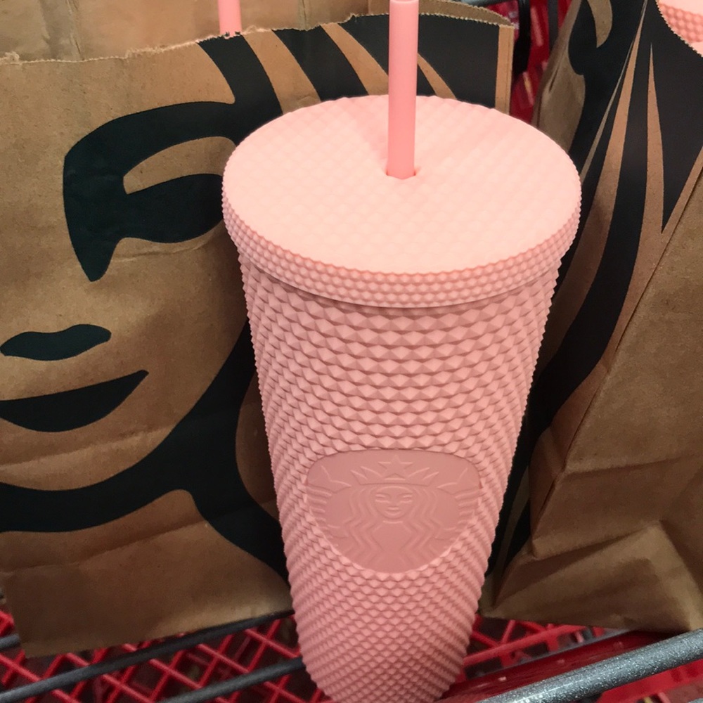 Pink Studded Starbucks Tumbler